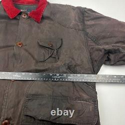 Rare Vintage POLO RALPH LAUREN Oilcloth Waxed Canvas Field Jacket 90s Brown SZ L