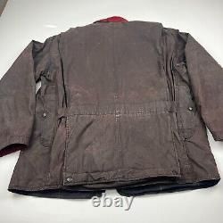 Rare Vintage POLO RALPH LAUREN Oilcloth Waxed Canvas Field Jacket 90s Brown SZ L