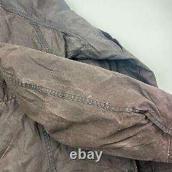 Rare Vintage POLO RALPH LAUREN Oilcloth Waxed Canvas Field Jacket 90s Brown SZ L