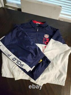 Rare Vintage POLO RALPH LAUREN Windbreaker Track Suit XXL 1967 USA Olympics