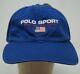 Rare Vintage Polo Sport Ralph Lauren Spell Out Usa Flag Hat Cap 90s Rl Blue Nwt
