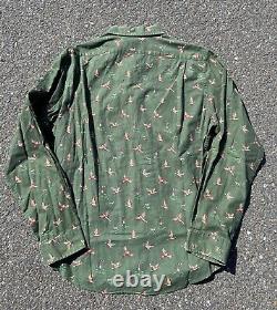 Rare Vintage Polo Ralph Lauren Duck Hunting Green Button Down Size Large