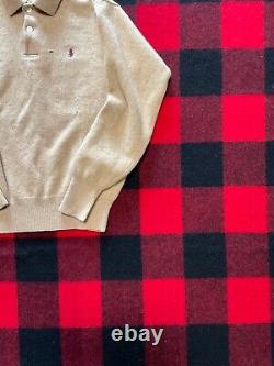 Rare Vintage Polo Ralph Lauren L Lambswool RRl Rugby Classic Knit Sweater