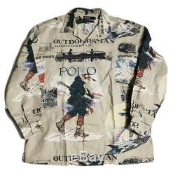 Rare Vintage Polo Ralph Lauren Outdoorsman Shirt Sportsman Indian Bear Cp93