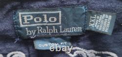 Rare Vintage Polo Ralph Lauren RLPC Equestrian Rugby # 3 Patch Navy Blue/Red