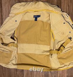 Rare Vintage Polo Ralph Lauren Vest Sz M Fits L XL 90s Naval Sailor Yellow RRL
