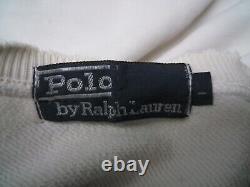 True Vintage 1986 POLO RALPH LAUREN Embroidered CREST Pullover Sweatshirt LARGE