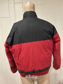VINTAGE 90s RALPH LAUREN POLO COUNTRY DOWN PUFFER JACKET RED BLACK YOUTH XL