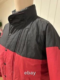 VINTAGE 90s RALPH LAUREN POLO COUNTRY DOWN PUFFER JACKET RED BLACK YOUTH XL