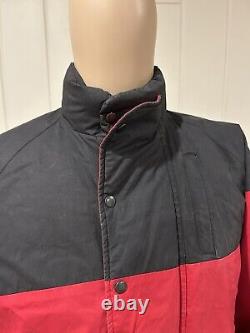 VINTAGE 90s RALPH LAUREN POLO COUNTRY DOWN PUFFER JACKET RED BLACK YOUTH XL