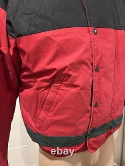 VINTAGE 90s RALPH LAUREN POLO COUNTRY DOWN PUFFER JACKET RED BLACK YOUTH XL