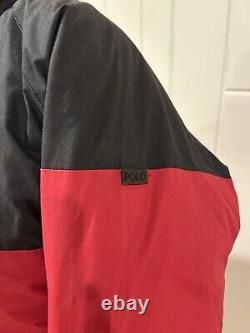 VINTAGE 90s RALPH LAUREN POLO COUNTRY DOWN PUFFER JACKET RED BLACK YOUTH XL