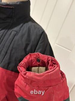 VINTAGE 90s RALPH LAUREN POLO COUNTRY DOWN PUFFER JACKET RED BLACK YOUTH XL