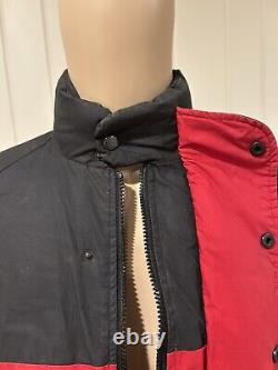 VINTAGE 90s RALPH LAUREN POLO COUNTRY DOWN PUFFER JACKET RED BLACK YOUTH XL