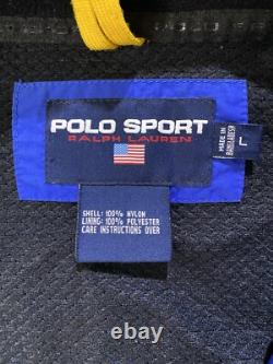 VINTAGE 90s RALPH LAUREN POLO SPORT RL-67 WINDBREAKER JACKET Size Large
