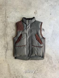 VINTAGE POLO RALPH LAUREN GOOSE DOWN SUEDE TRIM HUNTING VEST Large