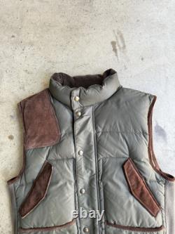 VINTAGE POLO RALPH LAUREN GOOSE DOWN SUEDE TRIM HUNTING VEST Large