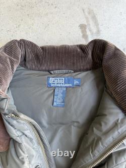 VINTAGE POLO RALPH LAUREN GOOSE DOWN SUEDE TRIM HUNTING VEST Large