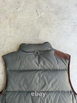 VINTAGE POLO RALPH LAUREN GOOSE DOWN SUEDE TRIM HUNTING VEST Large