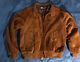 Vintage Polo Ralph Lauren Men's Zip Up Suede Bomber Jacket With Lining Size Large