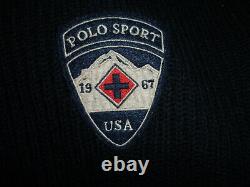 VINTAGE Polo RALPH LAUREN Sportsman Men Sport V-Neck Sweater Sz M 1967 PATCH 90s