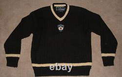 VINTAGE Polo RALPH LAUREN Sportsman Men Sport V-Neck Sweater Sz M 1967 PATCH 90s