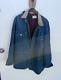 Vintage Polo Ralph Lauren Denim Chore Jacket Mens L Blue Wool Lined Usa V13