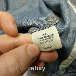 VINTAGE Polo Ralph Lauren Denim Trucker Jacket Size M/L Blue Cotton Jean