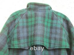 VINTAGE Polo Ralph Lauren Jacket Extra Large Green Blue Wool Tartan Bomber Mens