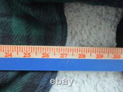 VINTAGE Polo Ralph Lauren Jacket Extra Large Green Blue Wool Tartan Bomber Mens