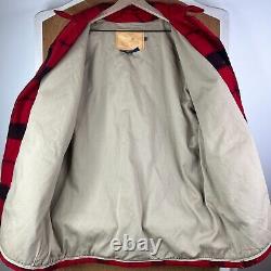 VINTAGE Polo Ralph Lauren Jacket Mens Large Red Buffalo Plaid Sportsman Mackinaw
