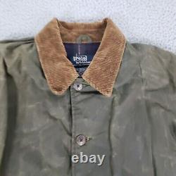 VINTAGE Polo Ralph Lauren Jacket Mens Small Wax Cotton Outdoor Field Chore Coat