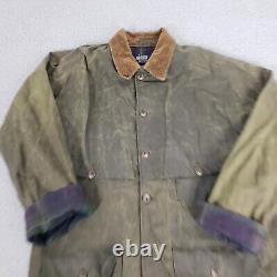 VINTAGE Polo Ralph Lauren Jacket Mens Small Wax Cotton Outdoor Field Chore Coat
