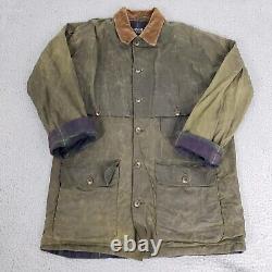 VINTAGE Polo Ralph Lauren Jacket Mens Small Wax Cotton Outdoor Field Chore Coat