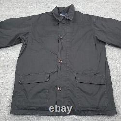 VINTAGE Polo Ralph Lauren Jacket Mens XL Black Lined Utility Field Chore Parka