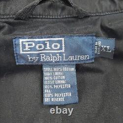 VINTAGE Polo Ralph Lauren Jacket Mens XL Black Lined Utility Field Chore Parka