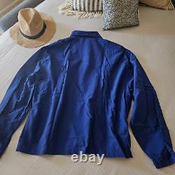 VINTAGE! Polo Ralph Lauren Jacket Windbreaker Men XL Zip Nylon Cobalt Blue New