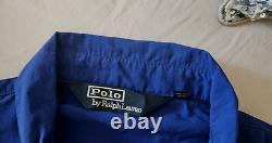 VINTAGE! Polo Ralph Lauren Jacket Windbreaker Men XL Zip Nylon Cobalt Blue New