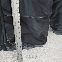 VINTAGE Polo Ralph Lauren Men Jacket Medium Black Wool Quilt Lined Chore Barn