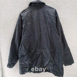 VINTAGE Polo Ralph Lauren Men Jacket Medium Black Wool Quilt Lined Chore Barn