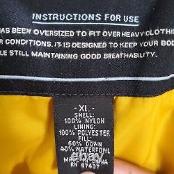 VINTAGE Polo Ralph Lauren Men Jacket XL Black Puffer Gold Logo Down Feather