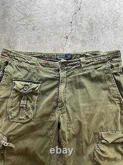 VINTAGE Polo Ralph Lauren Military Cargo Pants 36x34 Green Paratrooper Flight EC