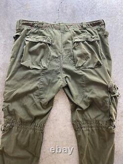 VINTAGE Polo Ralph Lauren Military Cargo Pants 36x34 Green Paratrooper Flight EC