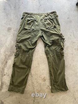 VINTAGE Polo Ralph Lauren Military Cargo Pants 36x34 Green Paratrooper Flight EC