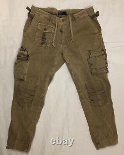 VINTAGE Polo Ralph Lauren Military Cargo Pants 38x30 Khaki Paratrooper Flight
