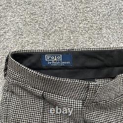 VINTAGE Polo Ralph Lauren Pants 34X30 Houndstooth Made USA Pleated Mens