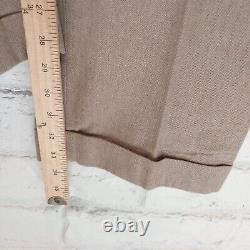 VINTAGE Polo Ralph Lauren Pants Men 34x34 Beige Tweed Cotton Herringbone Pleated