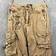 Vintage Polo Ralph Lauren Pants Mens 33x32 Brown Paratrooper Flight Cargo Combat