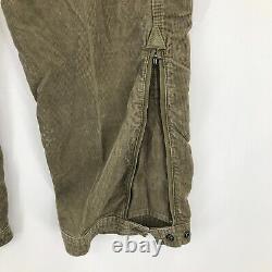 VINTAGE Polo Ralph Lauren Pants Mens 34 x 30 Khaki Beige Cargo Corduroy Tactical