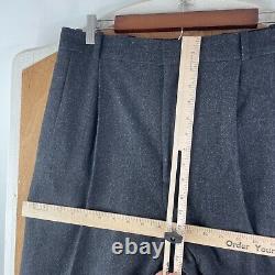 VINTAGE Polo Ralph Lauren Pants Mens 34x34 Gray Tweed Wool Herringbone Pleated